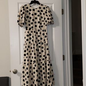 Who What Wear Polka DOt long dress